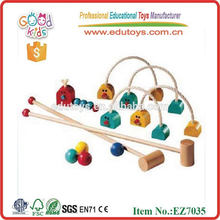 2014 new wooden gate ball for kids,popular gate ball game ,hot sale wooden gate ball